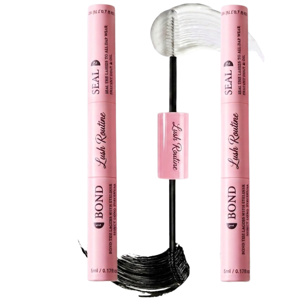 Lush Routine™ 2-in-1 DIY Lash Extension Glue – 72H Waterproof Bond & Seal (Black)