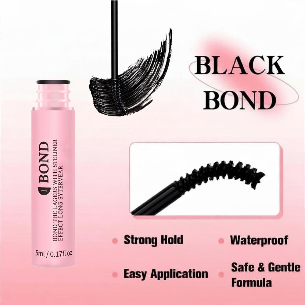 Lush Routine™ 2-in-1 DIY Lash Extension Glue – 72H Waterproof Bond & Seal (Black)