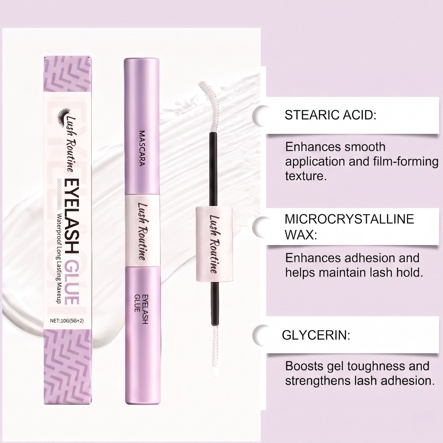 Lush Routine™ 2-in-1 Dual-Ended Mascara & Eyelash Glue