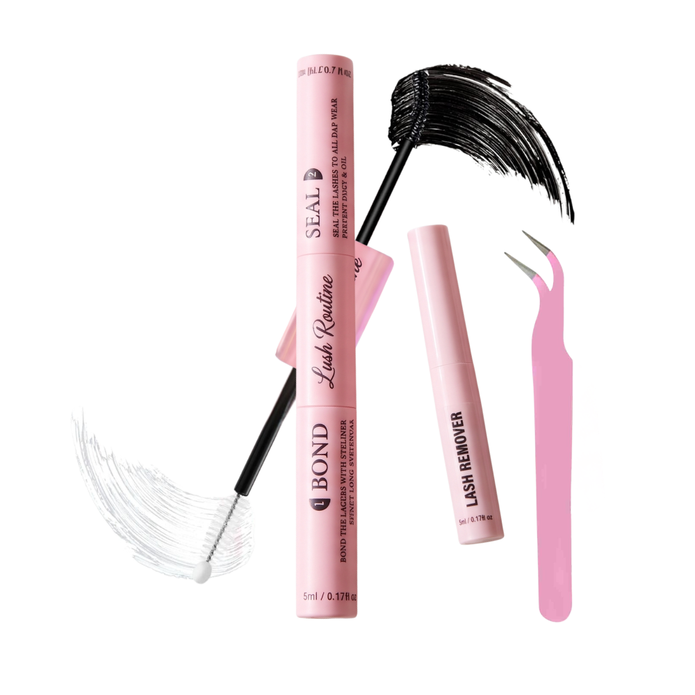 Lush Routine™ 2-in-1 DIY Lash Extension Glue – 72H Waterproof Bond & Seal (Black)